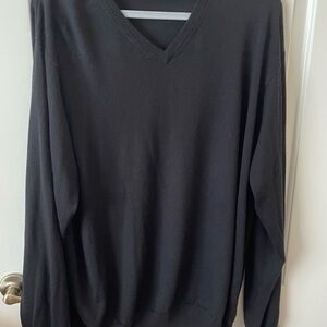 Peter Millar Black V-Neck Sweater Classic Knit Size 3XL